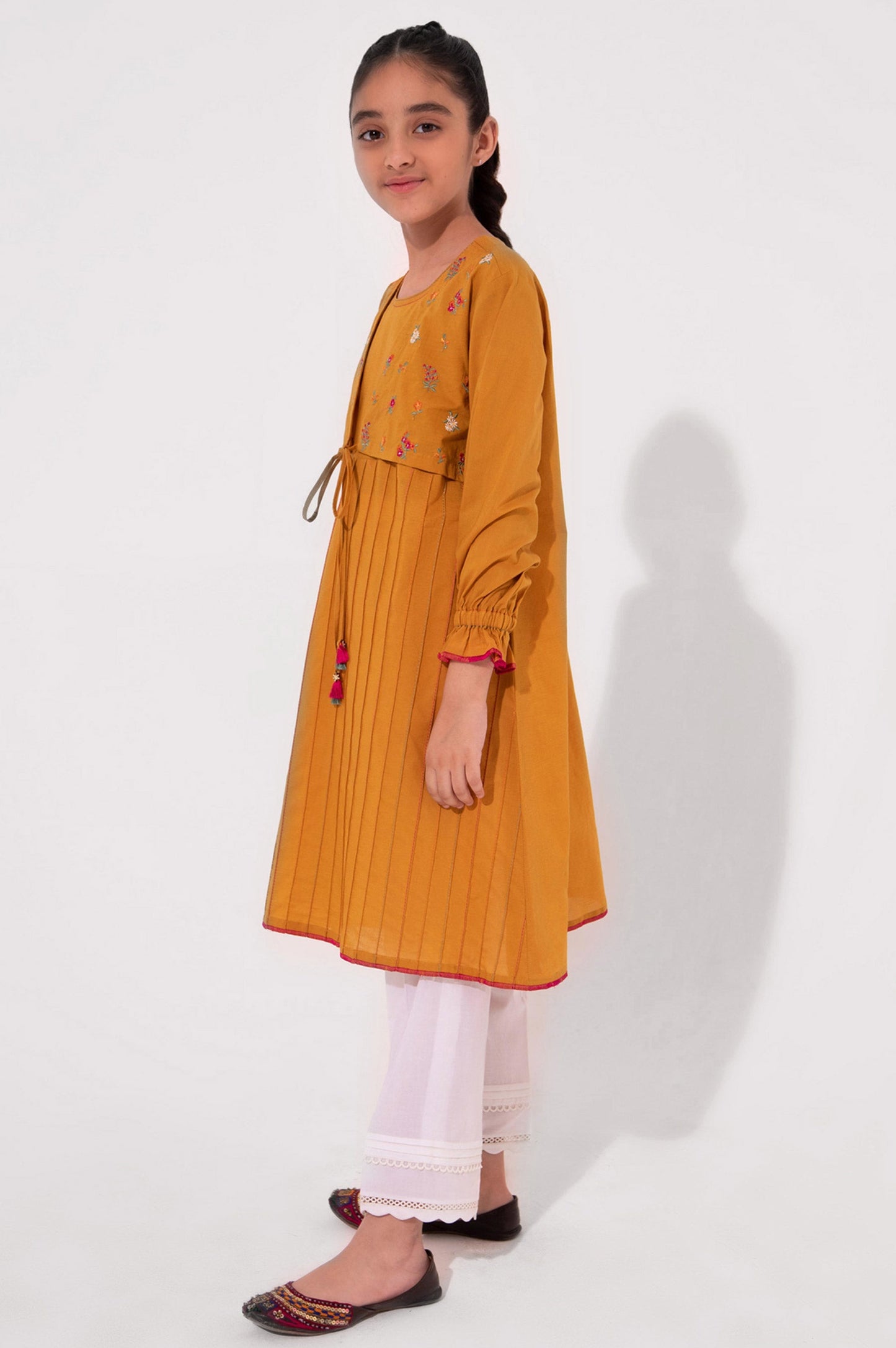 Stitched 1 Piece Embroidered Cambric Shirt