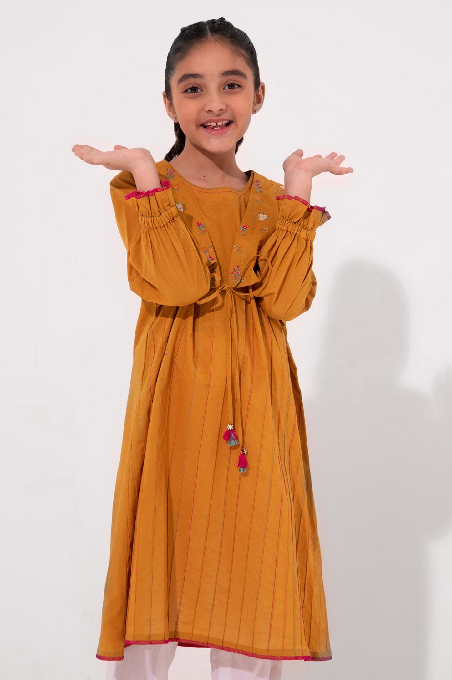 Stitched 1 Piece Embroidered Cambric Shirt