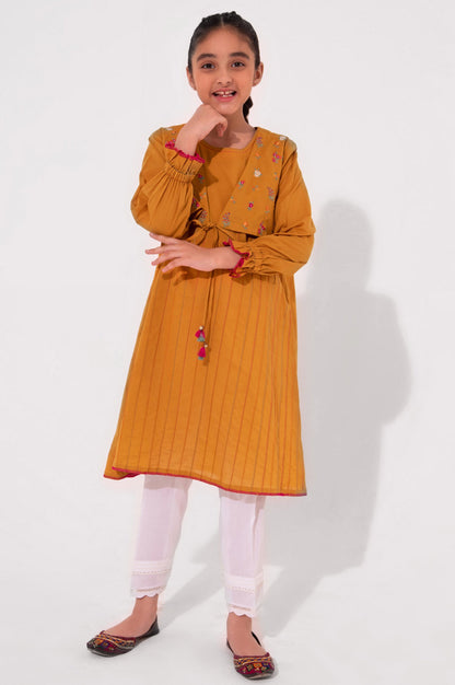 Stitched 1 Piece Embroidered Cambric Shirt