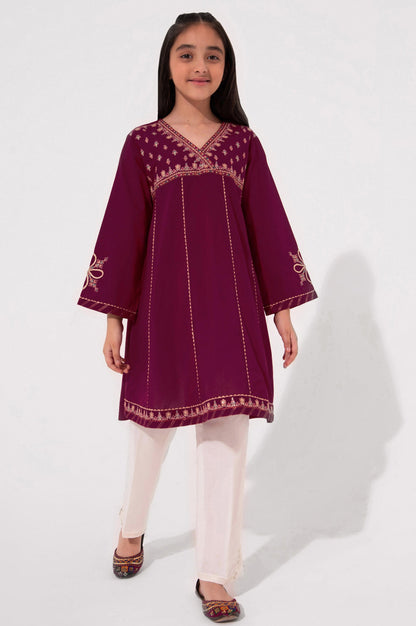 Stitched 1 Piece Embroidered Cambric Shirt