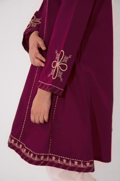 Stitched 1 Piece Embroidered Cambric Shirt