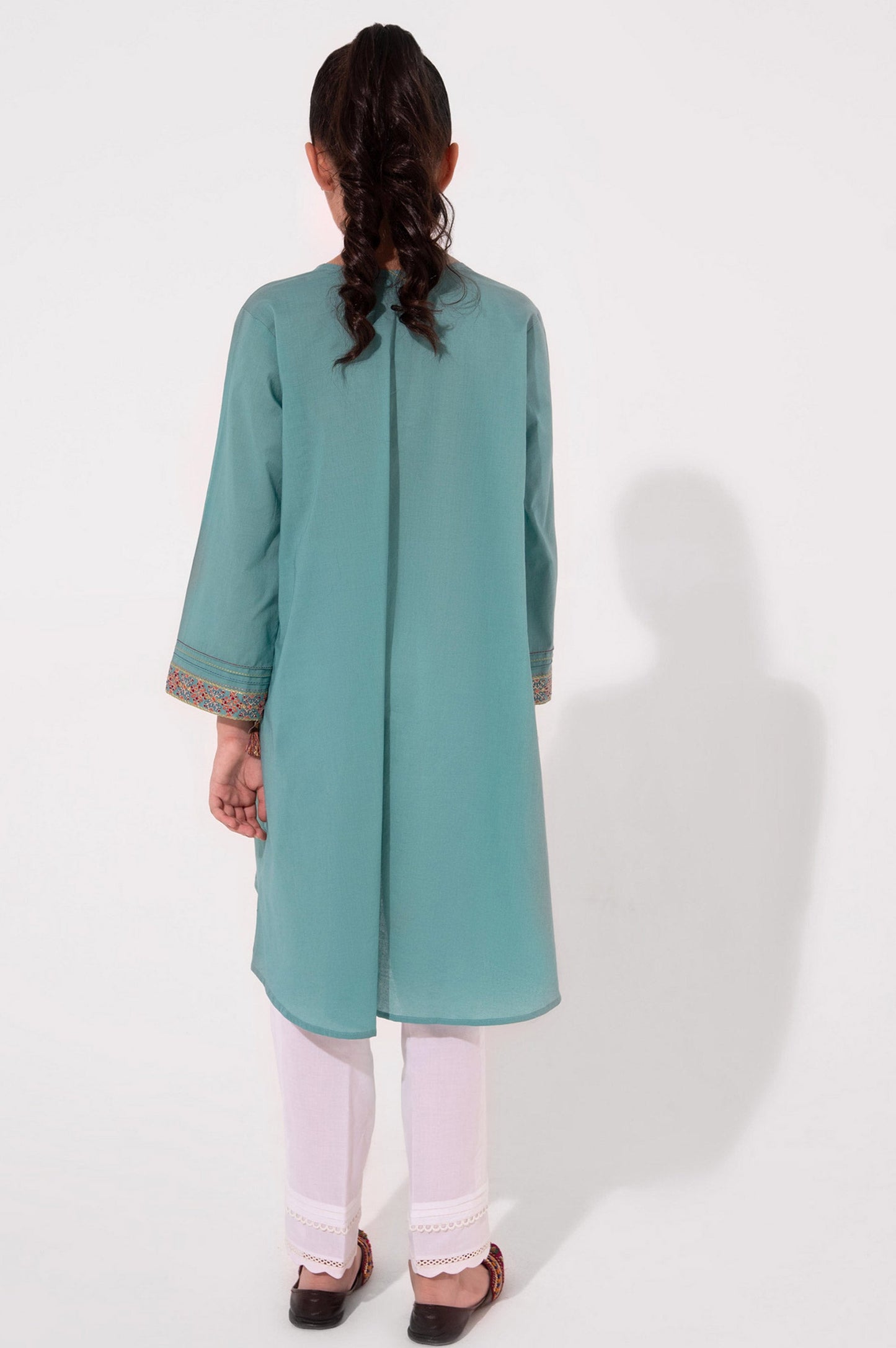 Stitched 1 Piece Embroidered Cambric Shirt