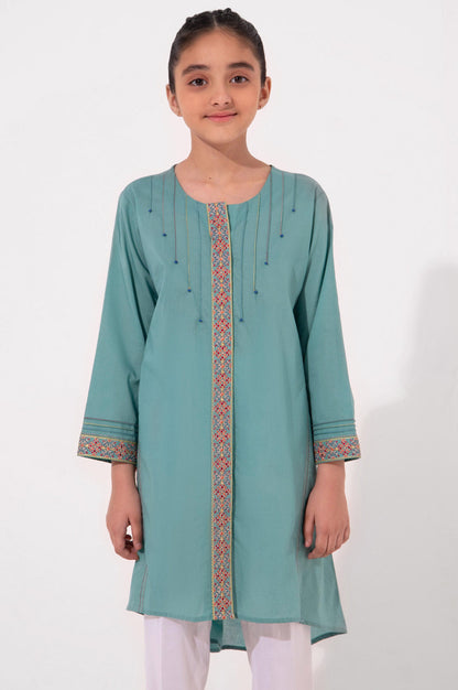 Stitched 1 Piece Embroidered Cambric Shirt