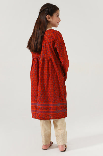 Stitched 1 Piece Screen Print  Cambric Top