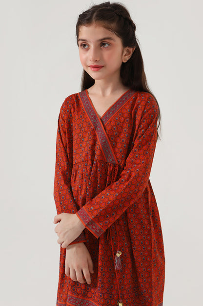 Stitched 1 Piece Screen Print  Cambric Top