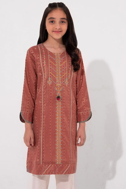 Stitched 1 Piece Embroidered Jacquard Shirt