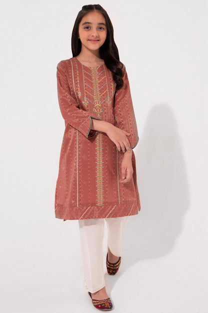 Stitched 1 Piece Embroidered Jacquard Shirt