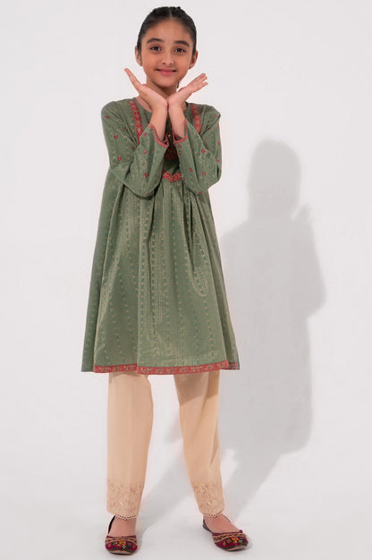 Stitched 1 Piece Embroidered Jacquard Shirt