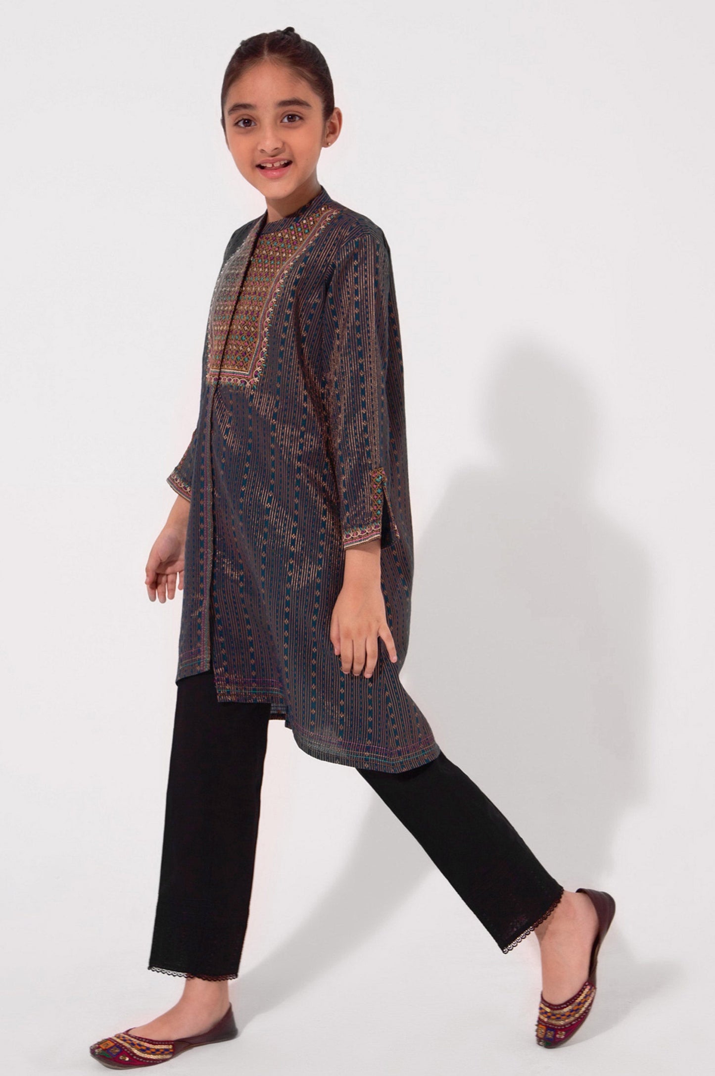 Stitched 1 Piece Embroidered Jacquard Shirt