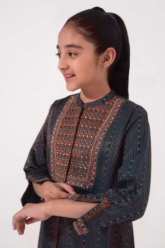 Stitched 1 Piece Embroidered Jacquard Shirt