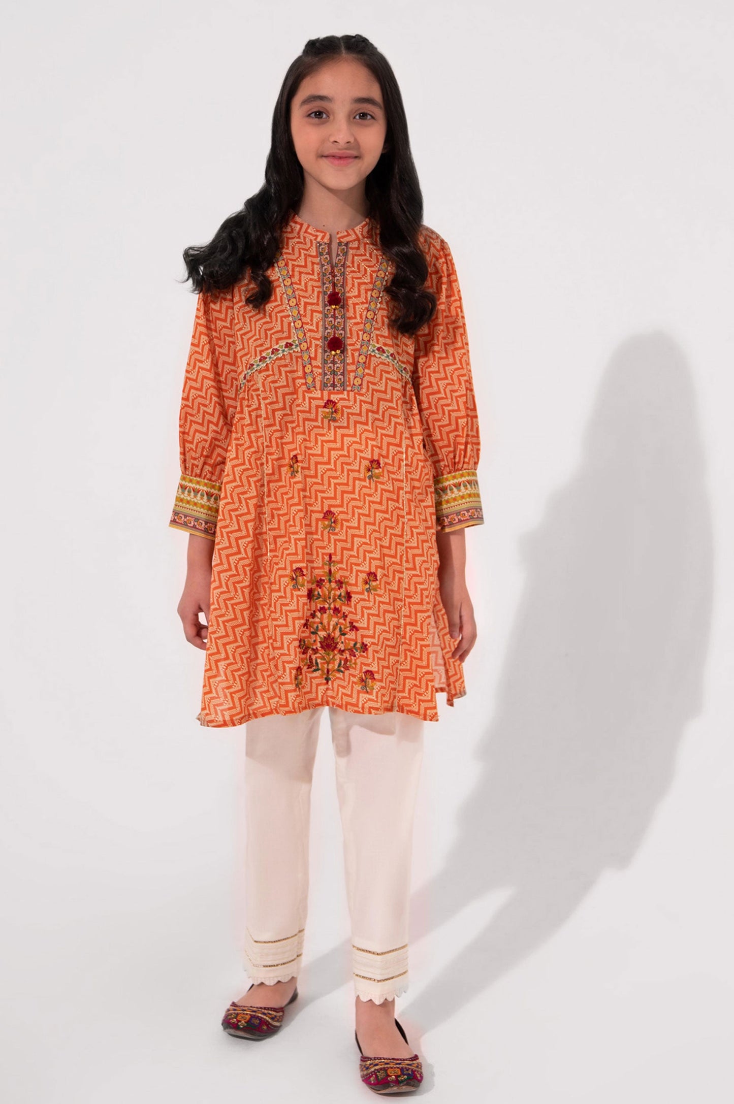 Stitched 1 Piece Embellished Lawn Shirt