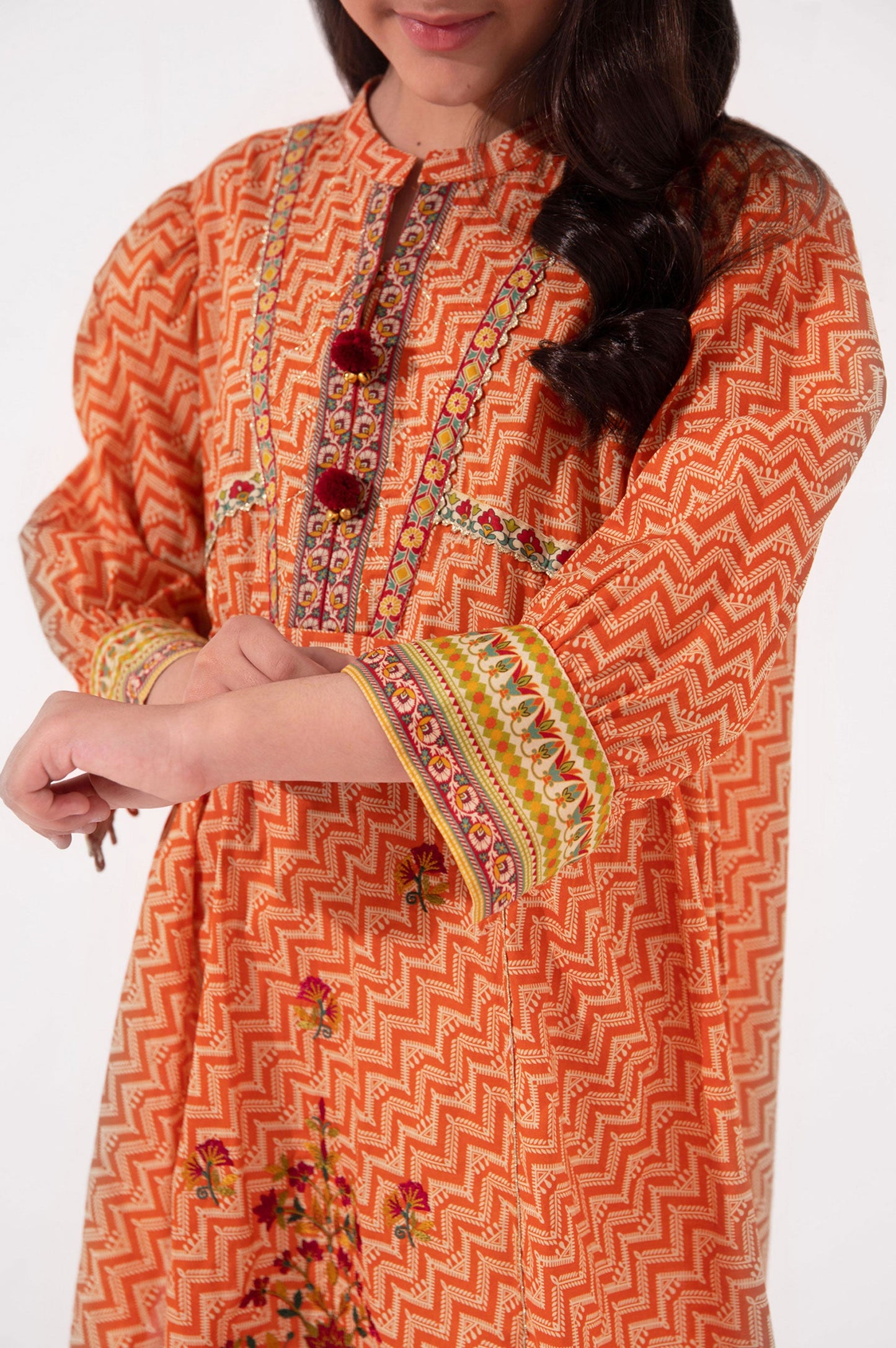 Stitched 1 Piece Embellished Lawn Shirt