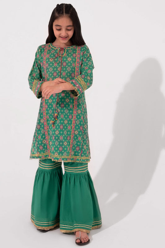 Stitched 1 Piece Printed Embellished Lawn Shirt