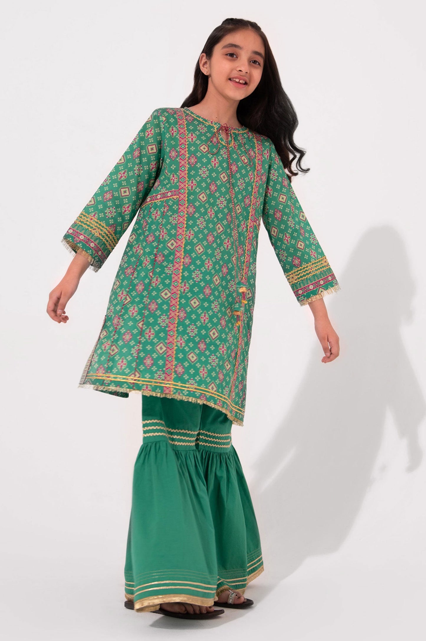 Stitched 1 Piece Printed Embellished Lawn Shirt