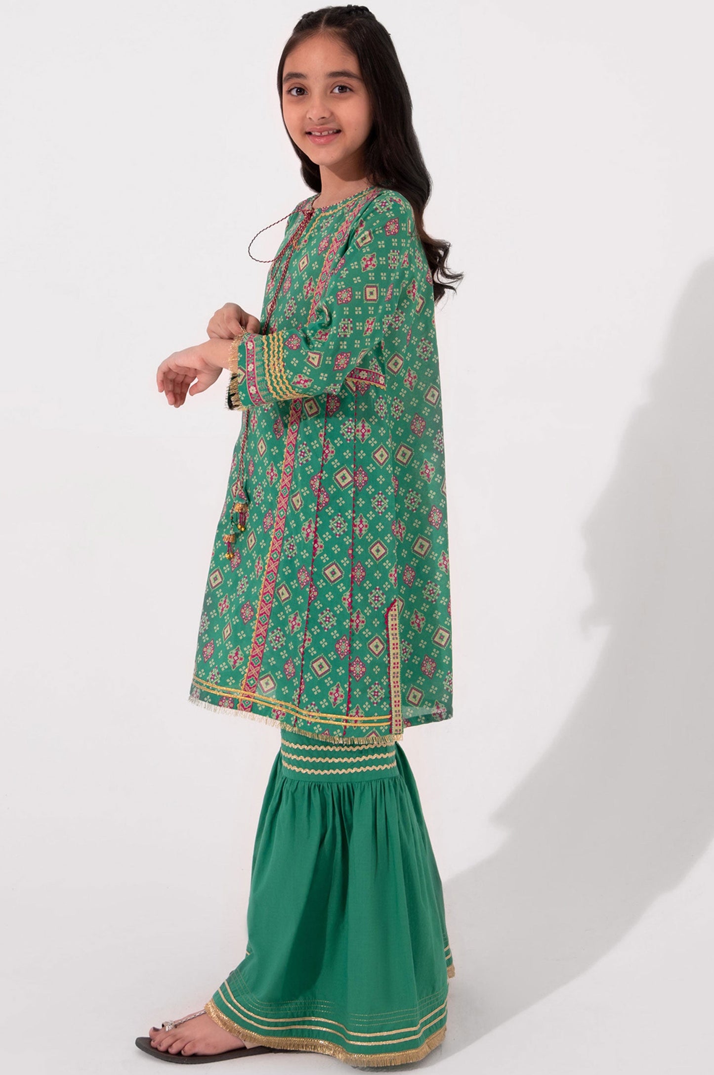 Stitched 1 Piece Printed Embellished Lawn Shirt