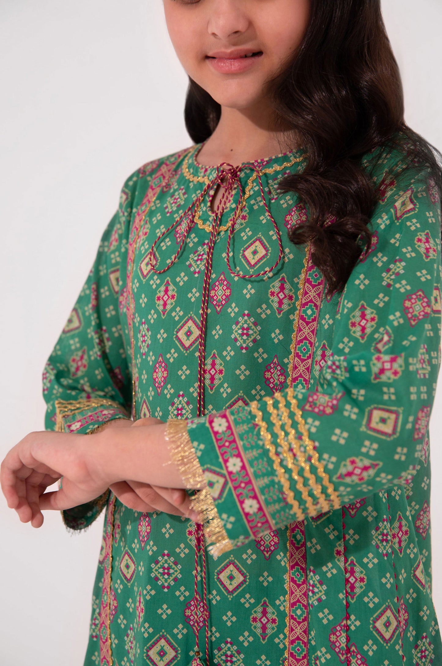 Stitched 1 Piece Printed Embellished Lawn Shirt