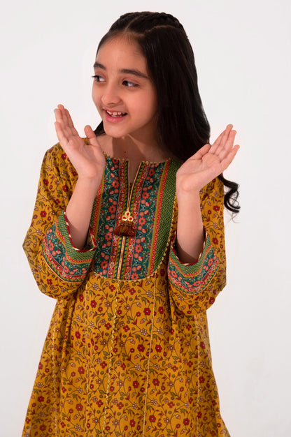 Stitched 1 Piece Printed Embellished Lawn Shirt