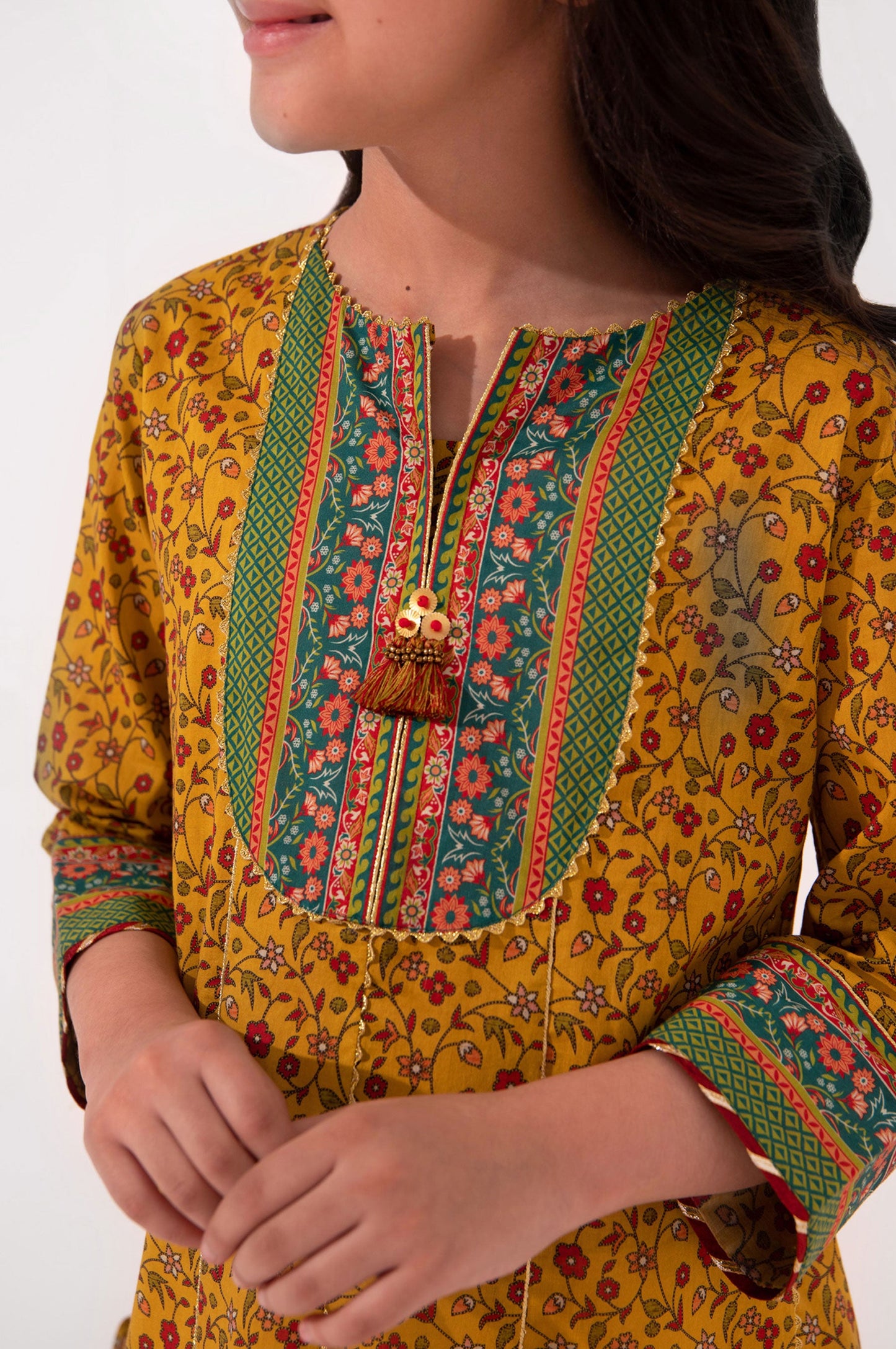 Stitched 1 Piece Printed Embellished Lawn Shirt