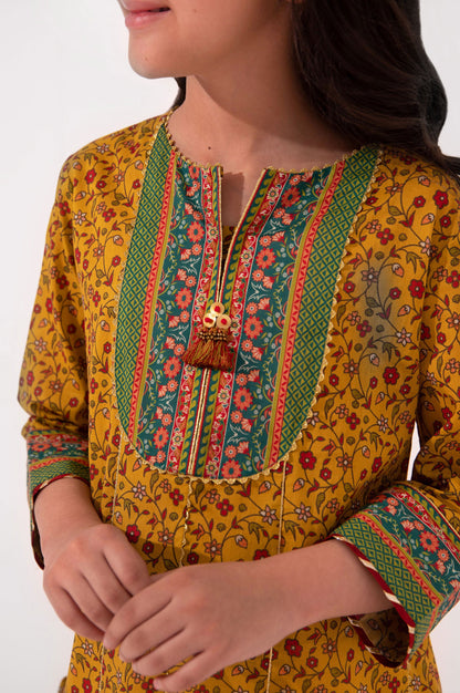 Stitched 1 Piece Printed Embellished Lawn Shirt