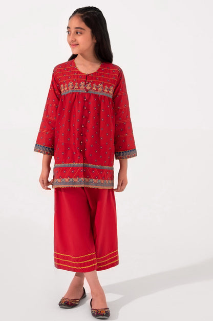 Stitched 1 Piece Printed Embellished Lawn Shirt