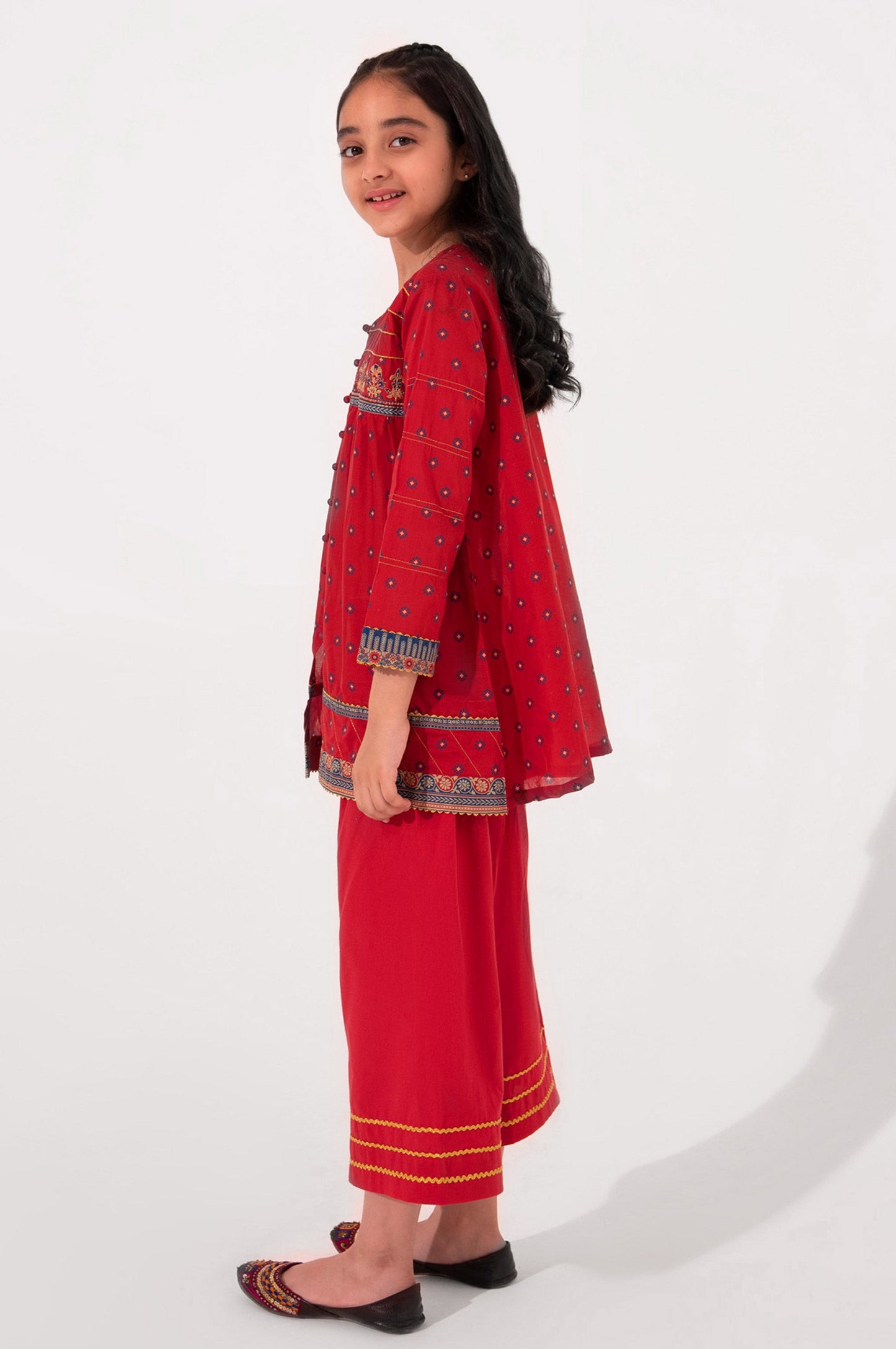 Stitched 1 Piece Printed Embellished Lawn Shirt