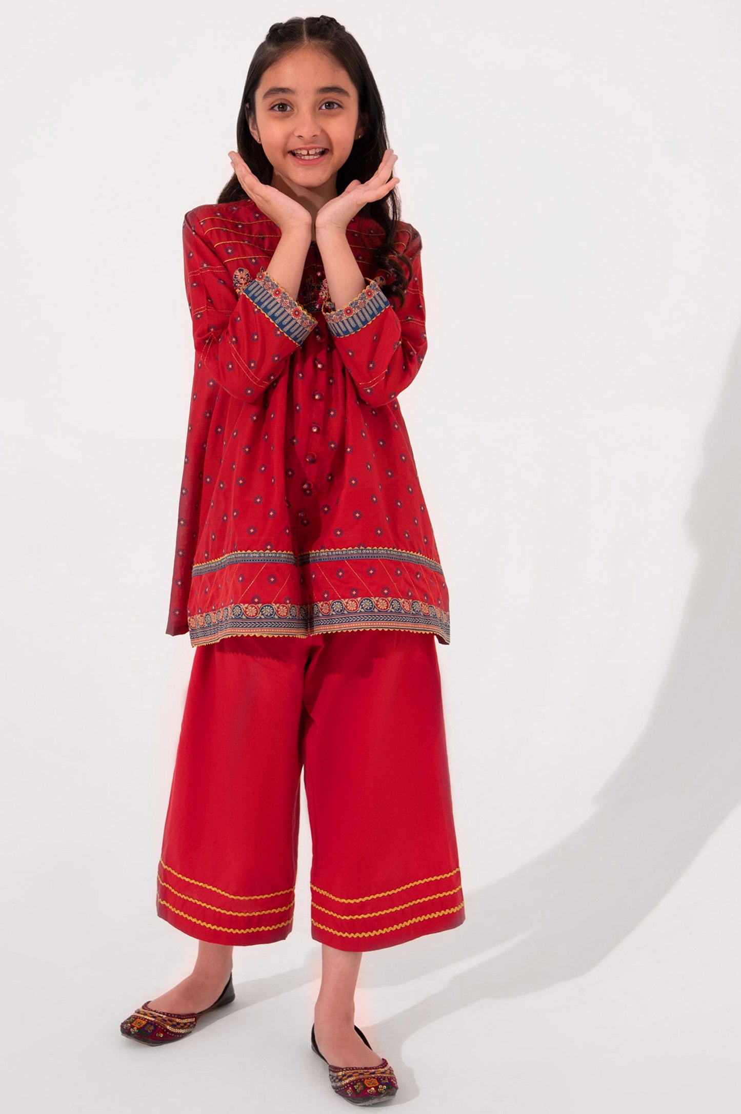 Stitched 1 Piece Printed Embellished Lawn Shirt