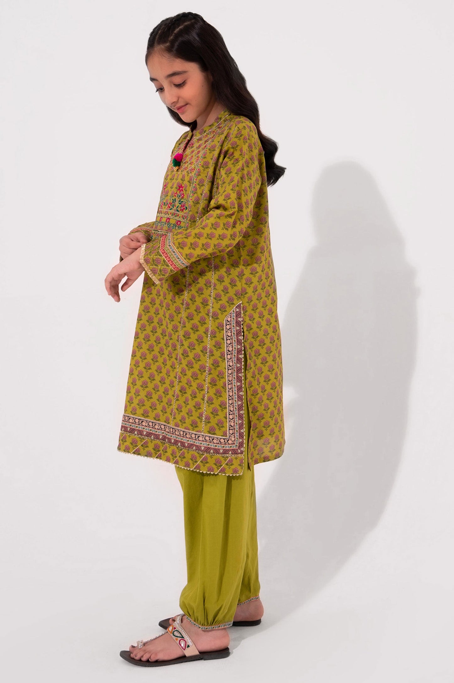 Stitched 1 Piece Printed Embellished Lawn Shirt
