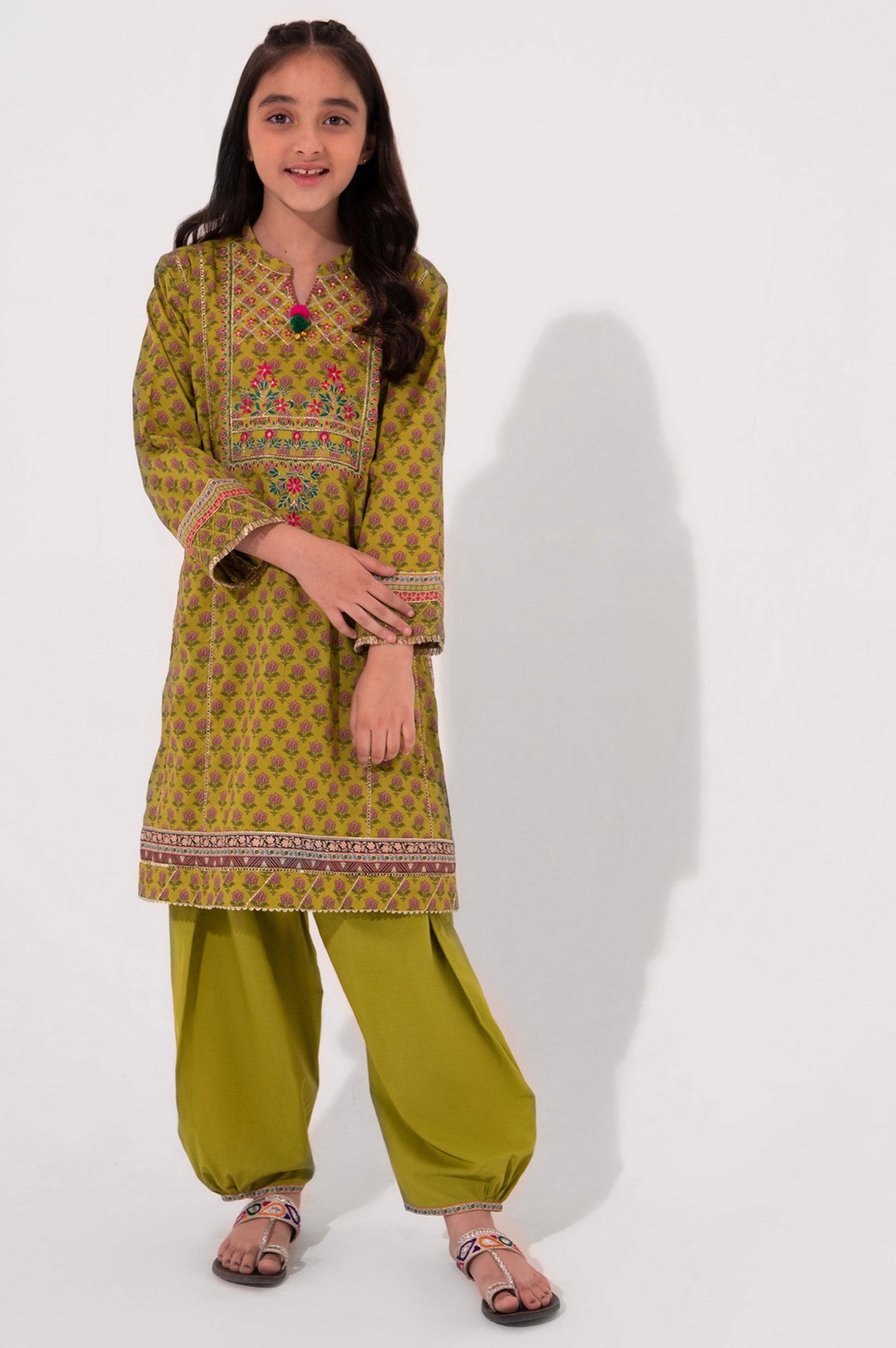 Stitched 1 Piece Printed Embellished Lawn Shirt