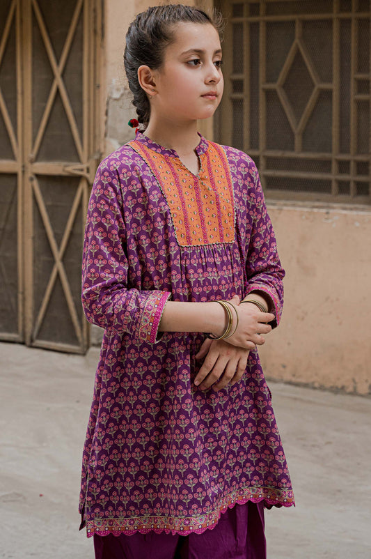 Stitched 1 Piece Printed Embellished Lawn Shirt