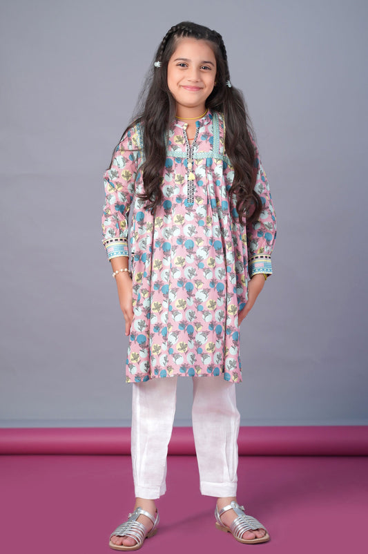 Stitched 1 Piece Printed Embellished Lawn Shirt