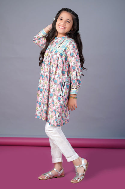 Stitched 1 Piece Printed Embellished Lawn Shirt