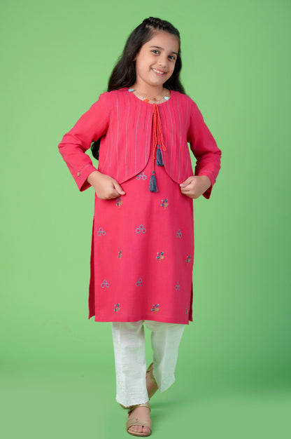 Stitched 1 Piece Embroidered Khaddar Shirt