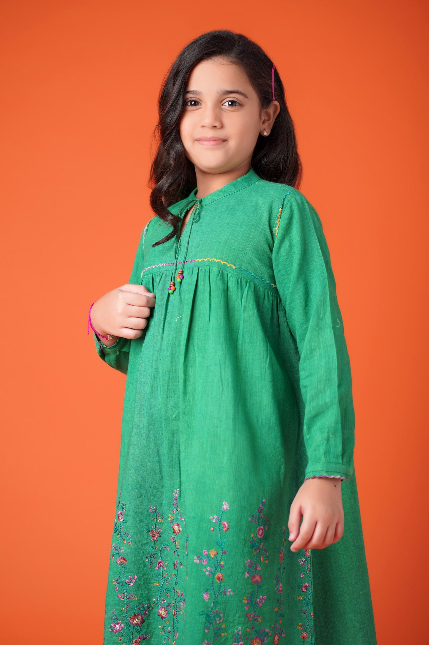 Stitched 1 Piece Embroidered Khaddar Shirt