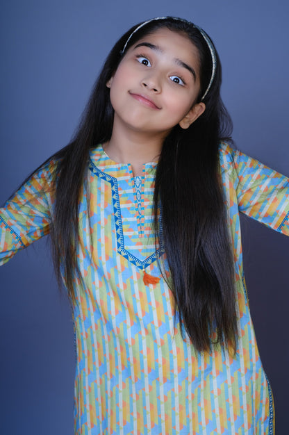 Stitched 1 Printed Lawn Shirt