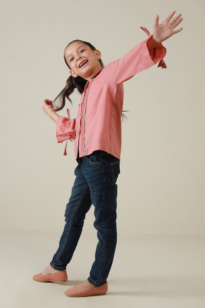 Stitched 1 Piece Embroidered Cambric Top