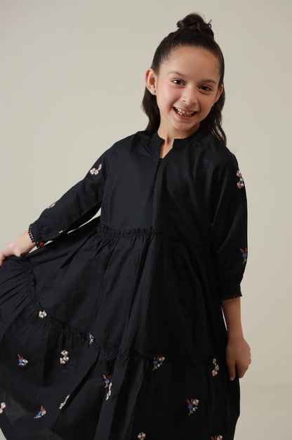 Stitched 1 Piece Embroidered Long Dress