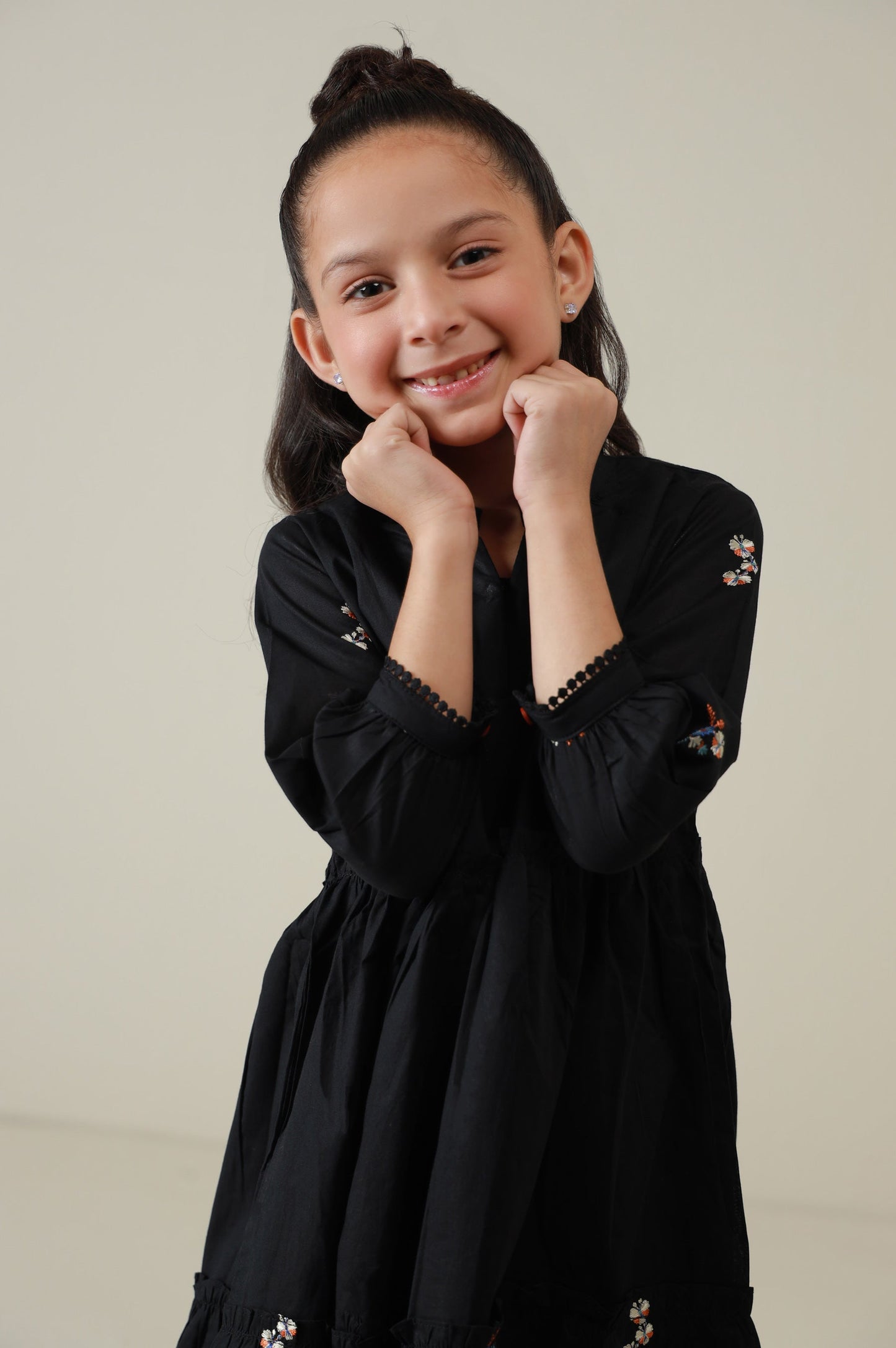 Stitched 1 Piece Embroidered Long Dress