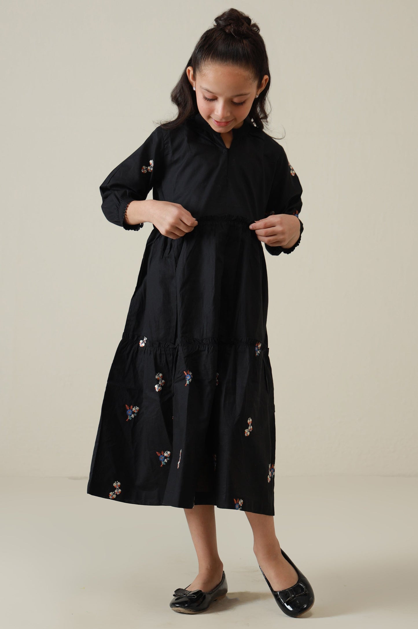 Stitched 1 Piece Embroidered Long Dress