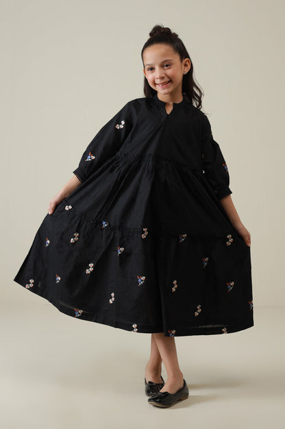 Stitched 1 Piece Embroidered Long Dress