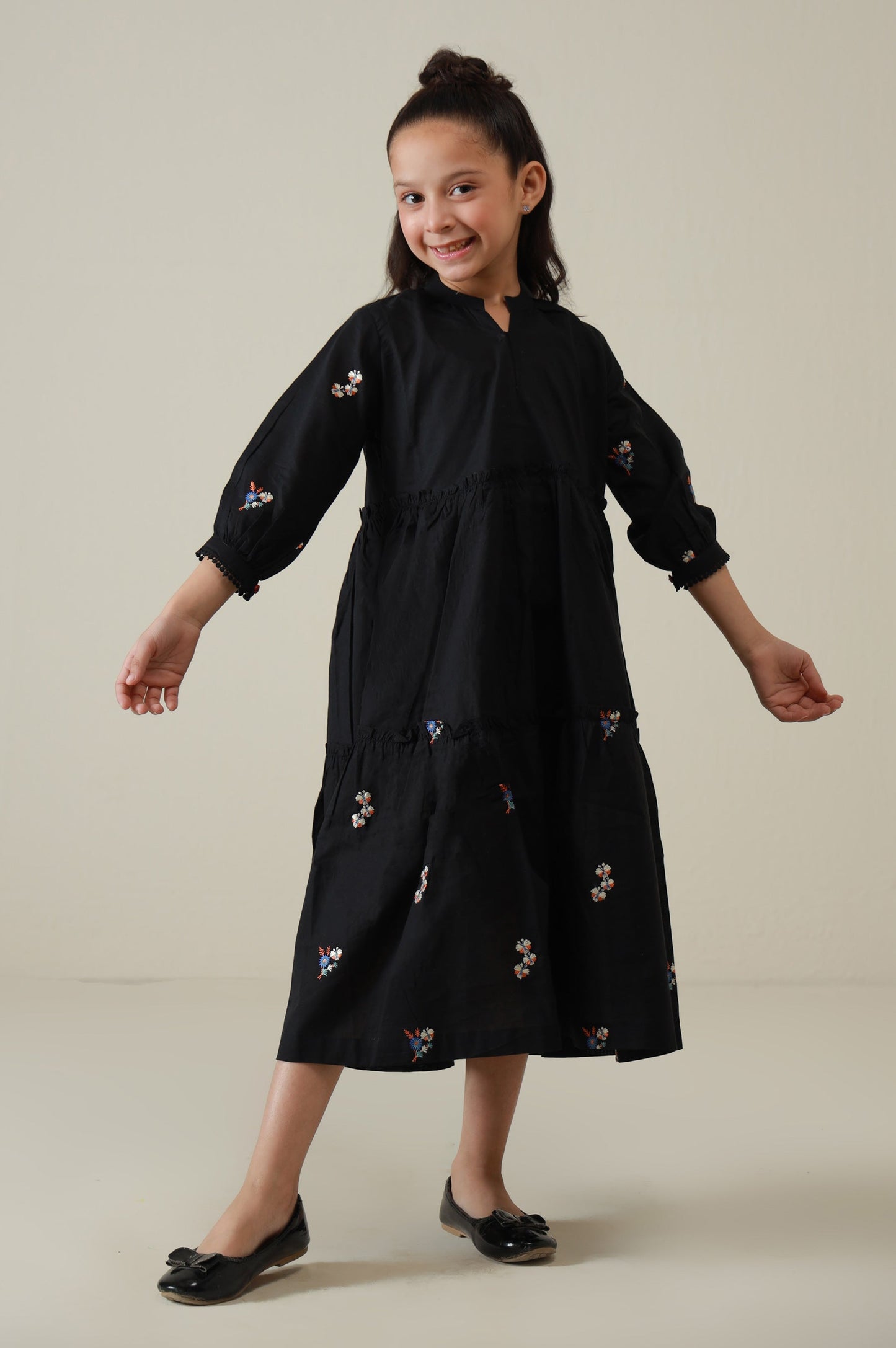 Stitched 1 Piece Embroidered Long Dress