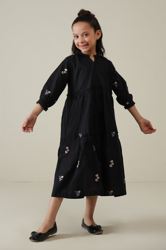Stitched 1 Piece Embroidered Long Dress