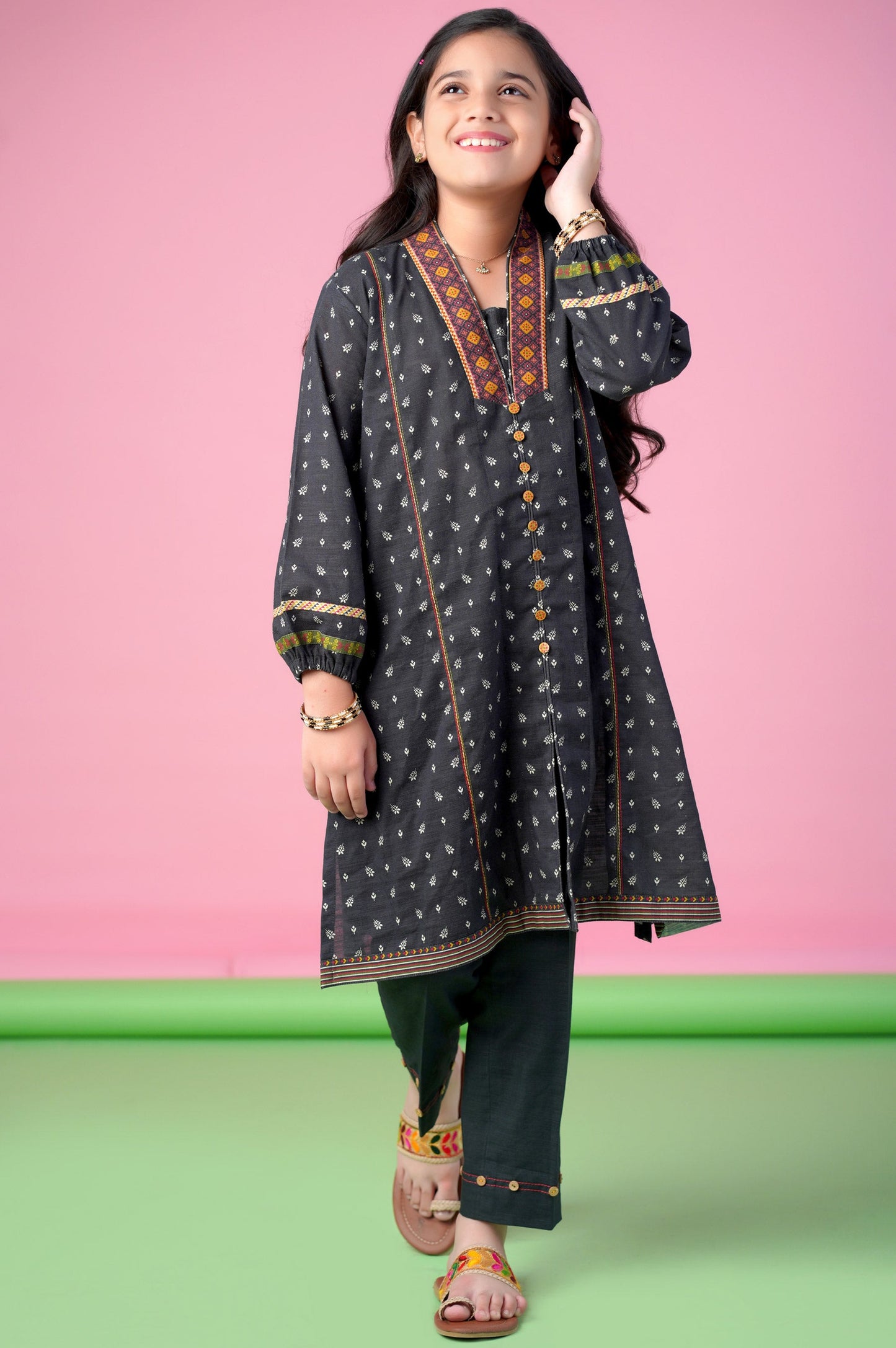 Stitched 1 Piece Printed Khaddar Shirt