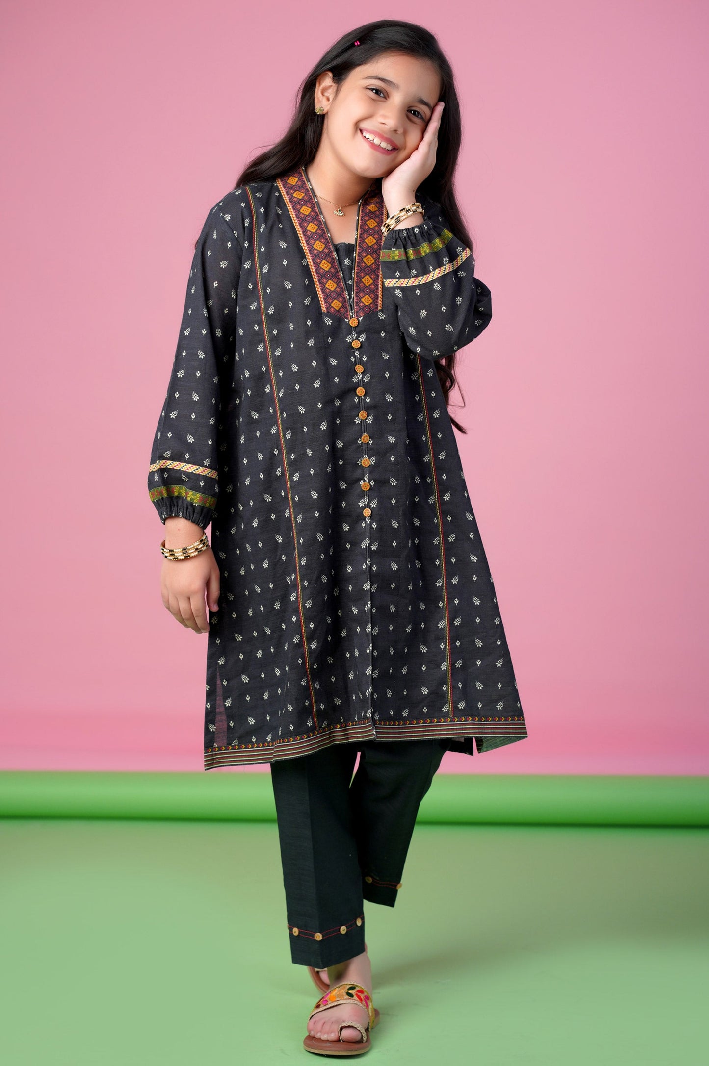 Stitched 1 Piece Printed Khaddar Shirt
