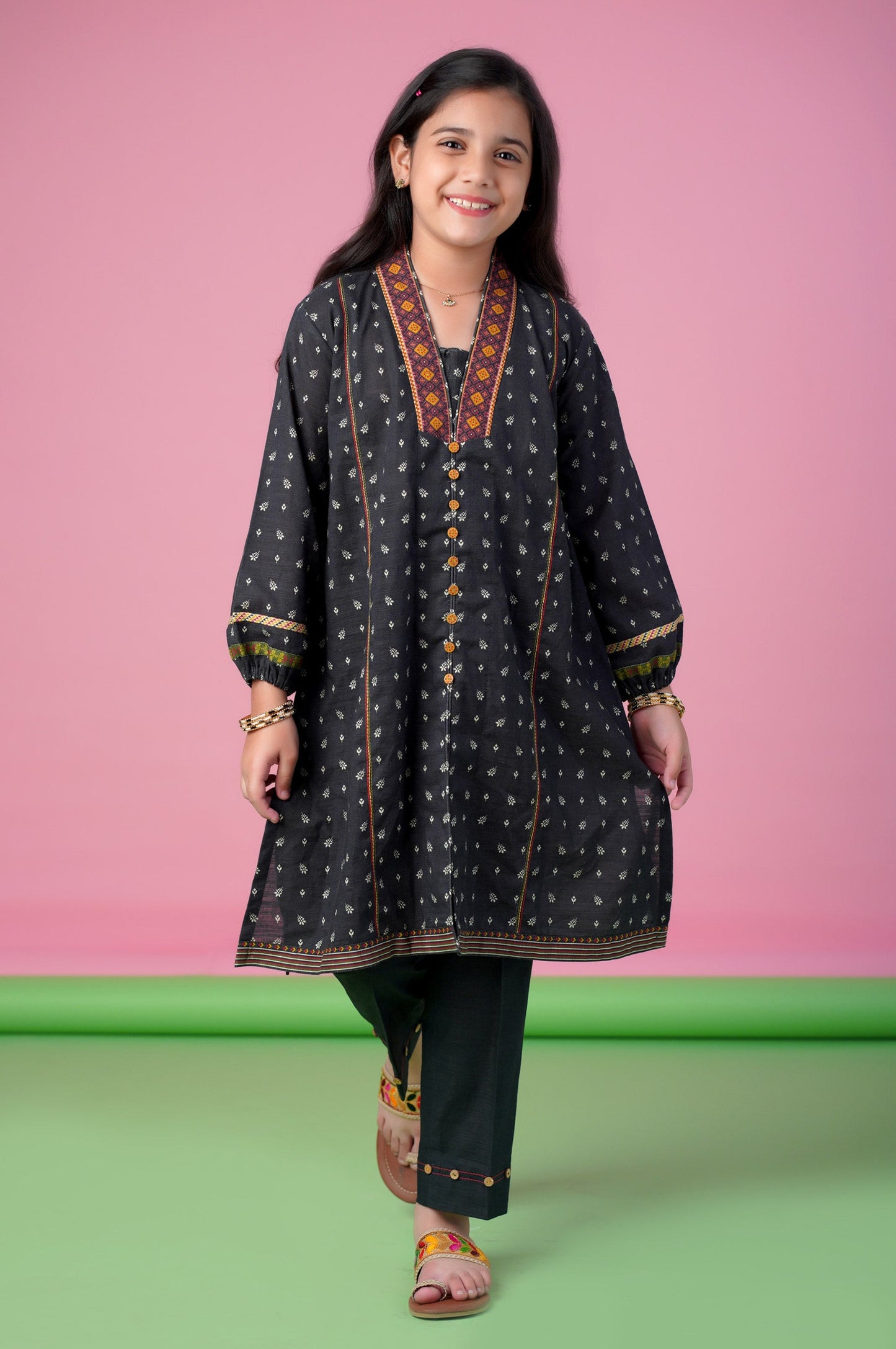 Stitched 1 Piece Printed Khaddar Shirt