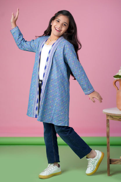 Stitched 1 Piece Printed Khaddar Shirt