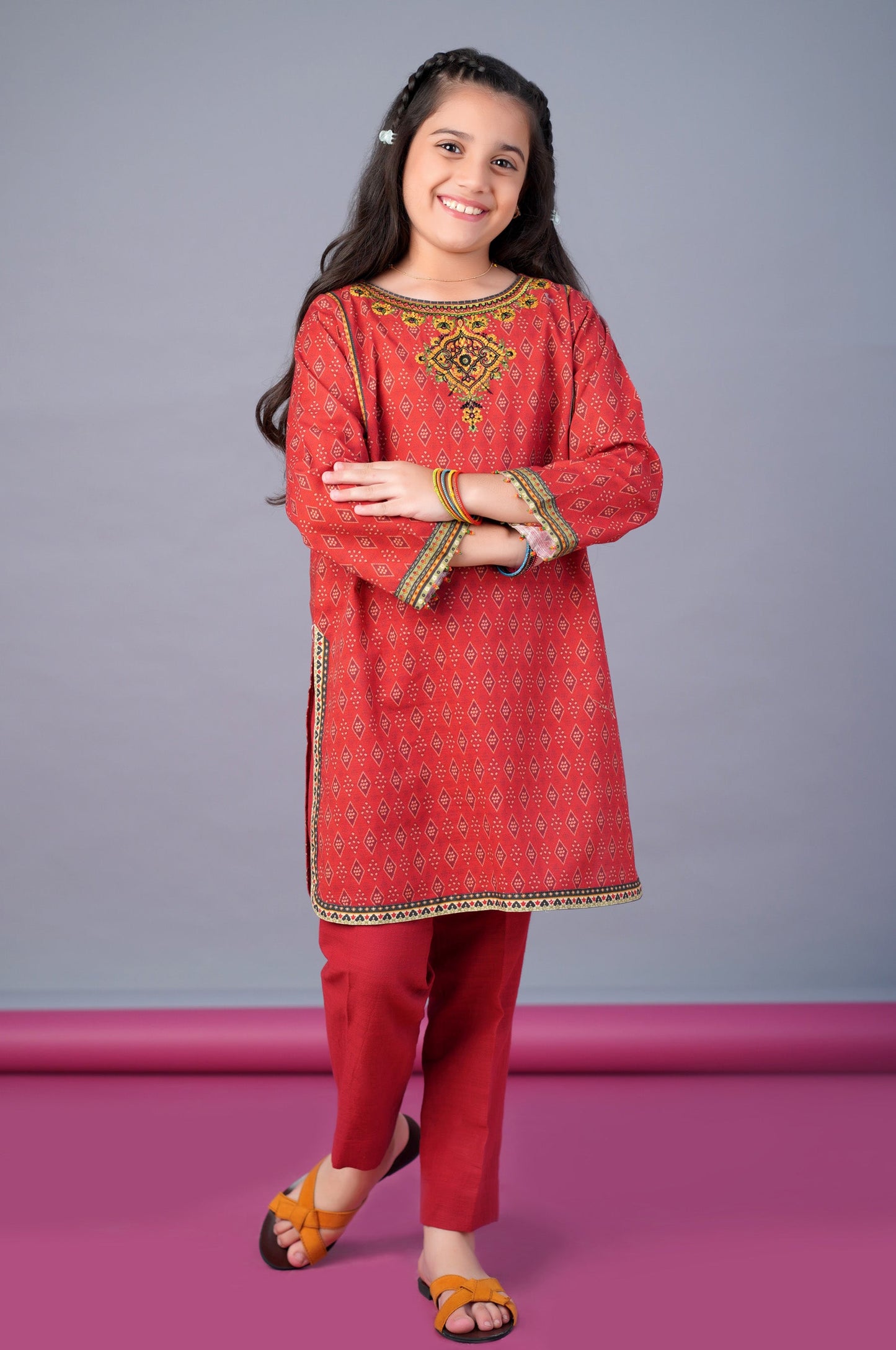 Stitched 1 Piece Printed Khaddar Shirt