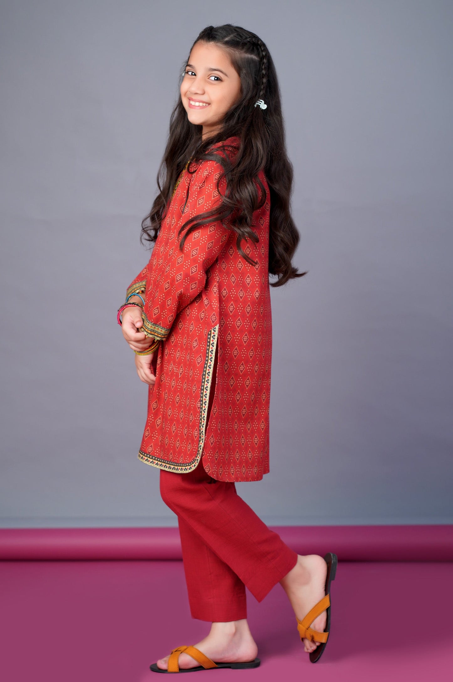 Stitched 1 Piece Printed Khaddar Shirt