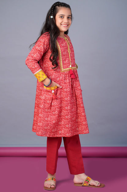 Stitched 1 Piece Printed Khaddar Shirt