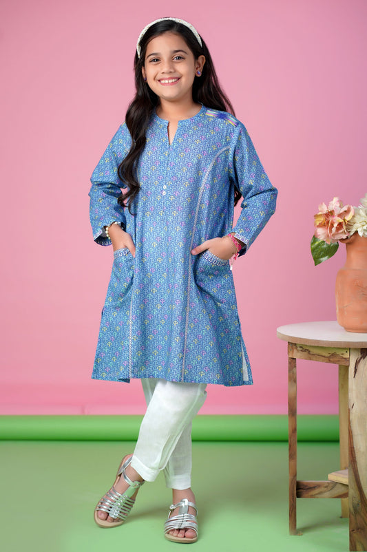 Stitched 1 Piece Printed Khaddar Shirt