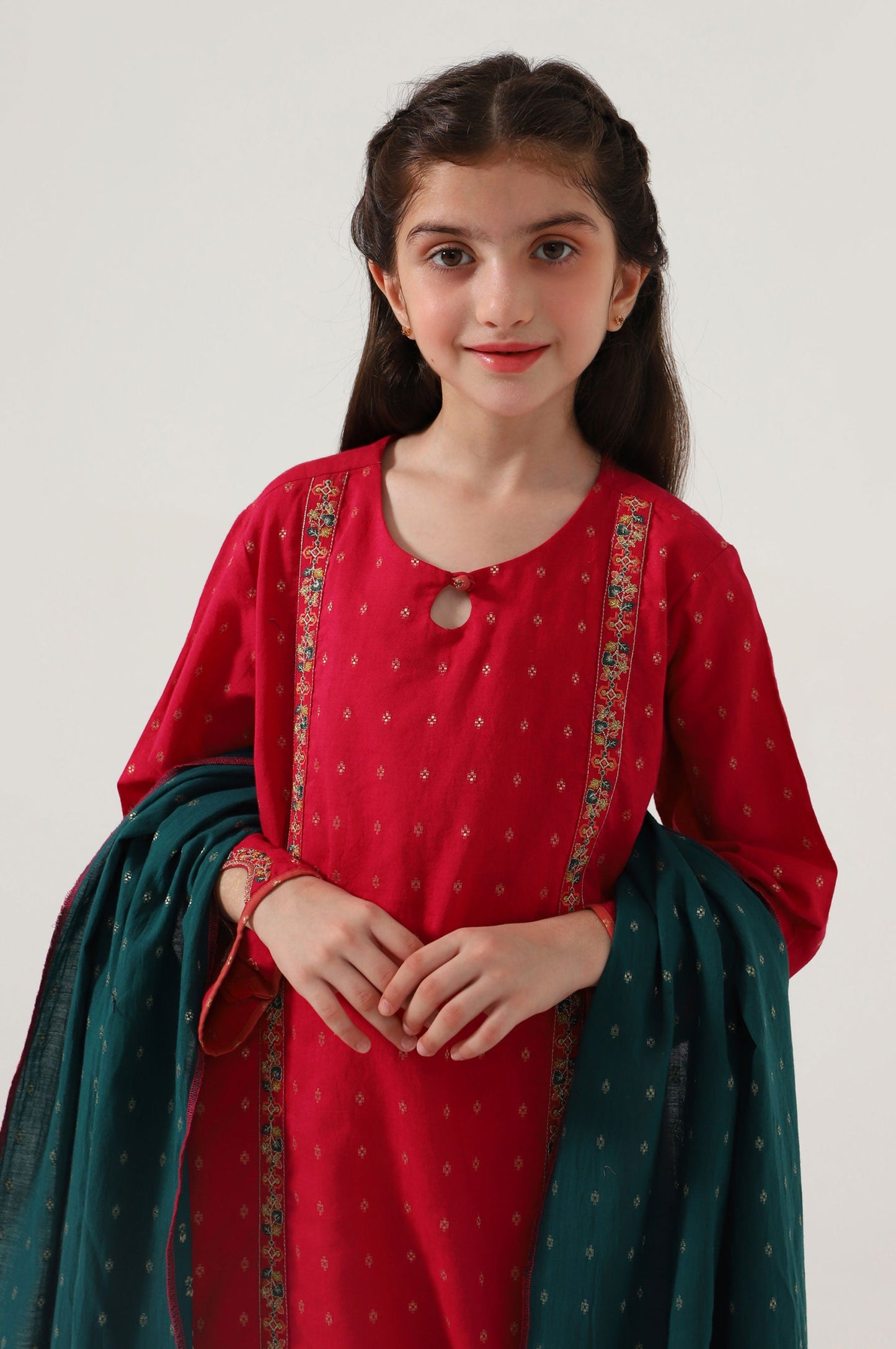 Stitched 2 Piece Embroidered Jacquard Suit